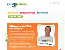 Tablet Screenshot of kids-and-science.de